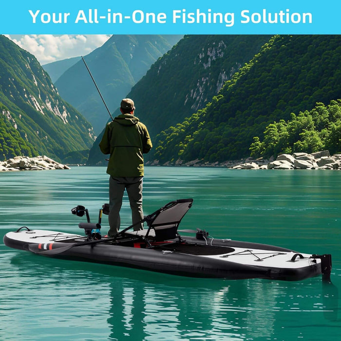 Premium 12FT Lightweight Inflatable Fishing Kayak With Pedal System (SAK15079) SAKSBY WHOLESALE