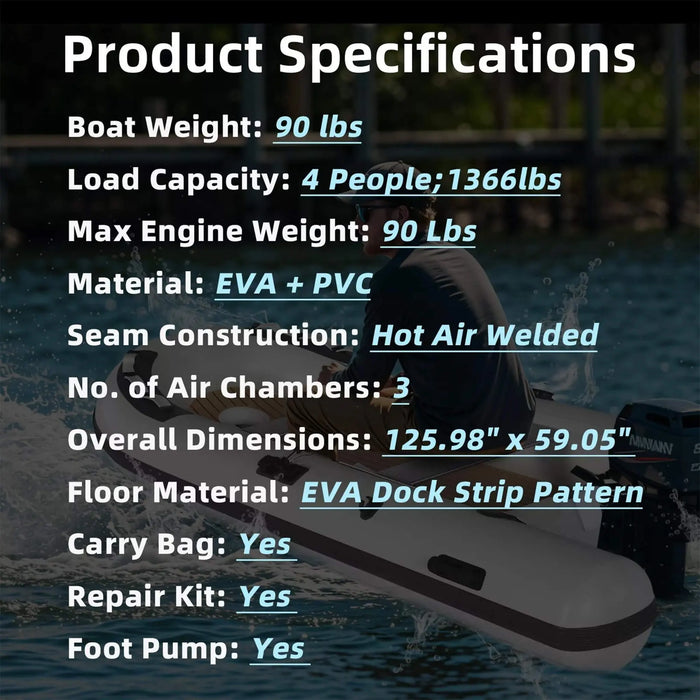 Portable Inflatable Dinghy Boat Kit With Accessories (SAK93784) SAKSBY WHOLESALE