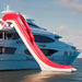 Extra-Large Inflatable Heavy-Duty Yacht Water Slide With Air Pump And Protection Net [Made-To-Order] (SAK23694) SAKSBY WHOLESALE
