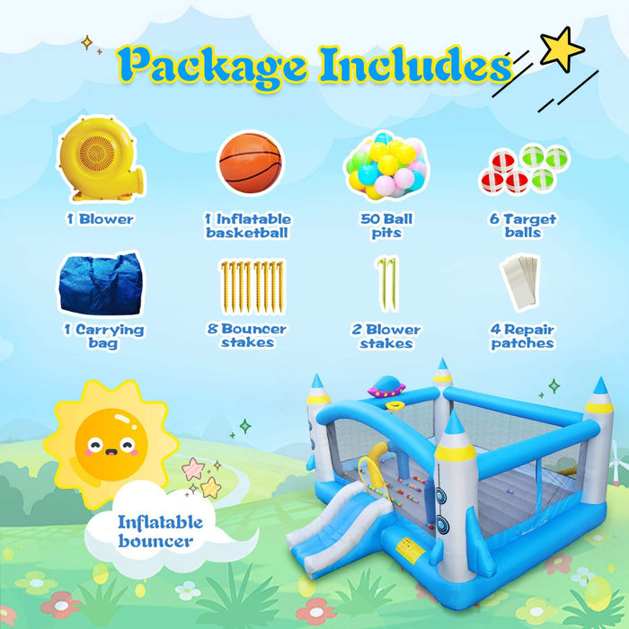 Extra-Large Multifunctional Jump'N Slide Inflatable Bouncer With Blower (SAK81243) SAKSBY WHOLESALE