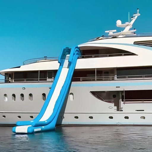 Extra-Large Inflatable Private Dock Swimming Pool Yacht Water Slide With Safety Net And Electric Air Pump (SAK14286) SAKSBY WHOLESALE