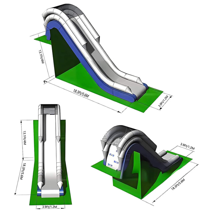 Large Inflatable Yacht Boat Water Slide With Protective Net And Air Pump [Made-To-Order] (SAK51452) SAKSBY WHOLESALE