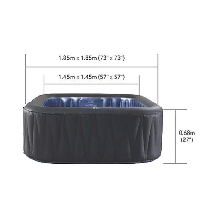 MSpa C-TE062 Tekapo Comfort Series Six-Person Inflatable Square Bubble Spa Hot Tub With 132 Bubble Jets (SAK80641) SAKSBY WHOLESALE