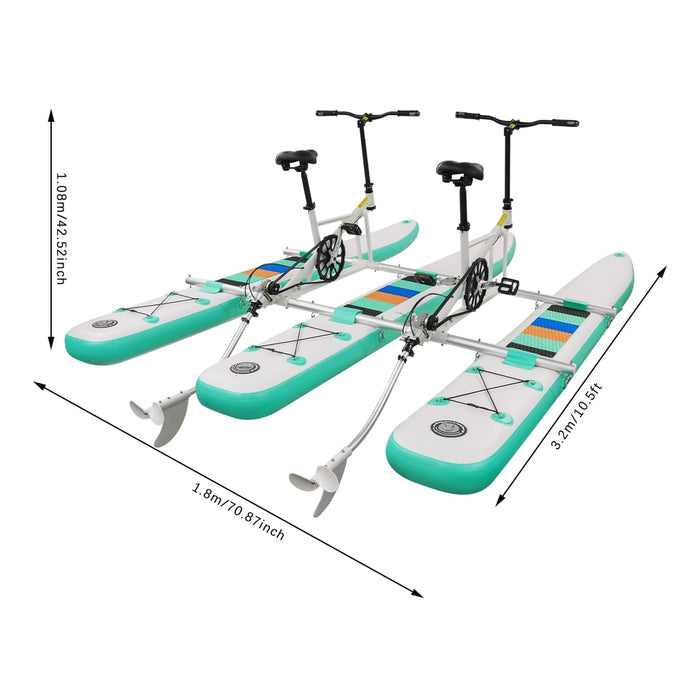Premium 2-Person Two-Seater Portable Inflatable Pedal Boat Water Bike (SAK95621) SAKSBY WHOLESALE