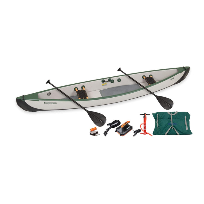 Sea Eagle 3-People TC16 High Pressure All Drop Stitch Inflatable Travel Canoe, 16FT [TC16K] (SAK43086) SAKSBY WHOLESALE