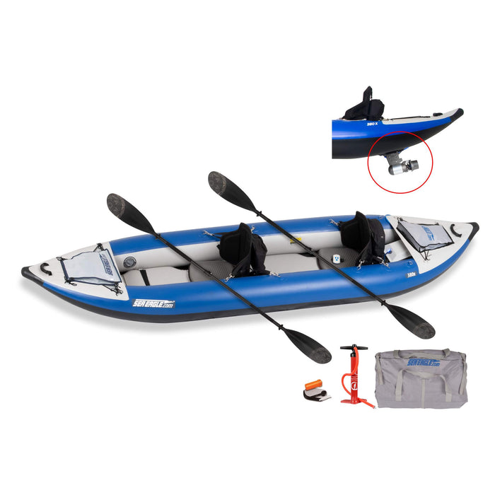 Sea Eagle 380X Explorer 3-Person Inflatable Kayak With Large Removable Rear Center Skeg [380XK] (SAK97562) SAKSBY WHOLESALE