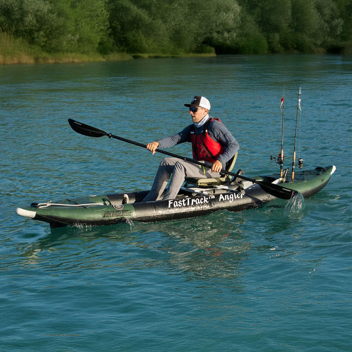 Sea Eagle 385FTA FastTrack 12FT 2- Persons Angler Inflatable Hunter Green Fishing Kayak [385FTAK] (SAK80139) SAKSBY WHOLESALE