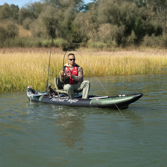 Sea Eagle 385FTA FastTrack 12FT 2- Persons Angler Inflatable Hunter Green Fishing Kayak [385FTAK] (SAK80139) SAKSBY WHOLESALE