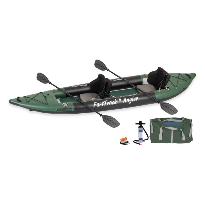 Sea Eagle 385FTA FastTrack 12FT 2- Persons Angler Inflatable Hunter Green Fishing Kayak [385FTAK] (SAK80139) SAKSBY WHOLESALE