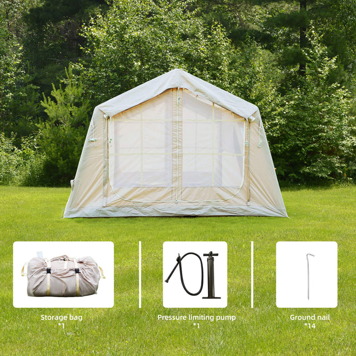 Trailora 4-Season Outdoor 4-6 People Inflatable Blow Up Camping Tent With Air Pump (SAK46821) SAKSBY WHOLESALE